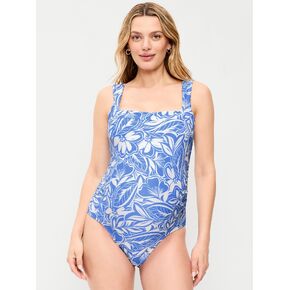 Old Navy Maternity Structured One-Piece Swimsuit - Large Blue Floral in Kuwait