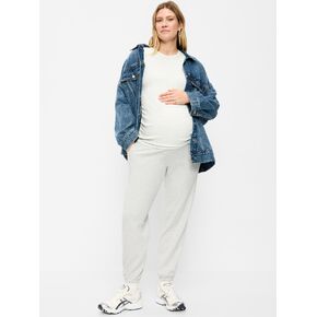 بنطال رياضي من الصوف للحوامل بخصر متدحرج من Old Navy - رمادي فاتح منقط in Kuwait