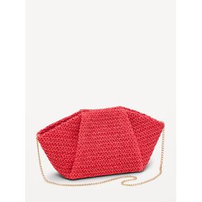 Old Navy Raffia Frame Shoulder Bag - Moonfish Orange in Kuwait