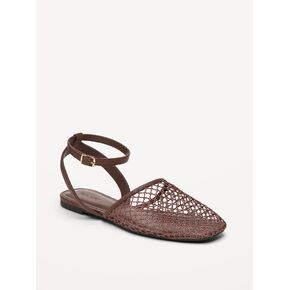 Old Navy Raffia Slingback Flats for Women - Peppercorn in Saudi Arabia