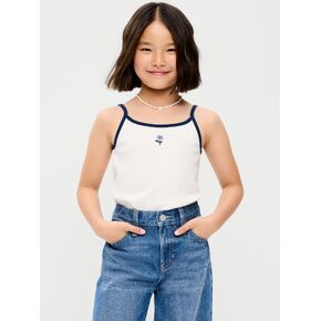 Old Navy Fitted Graphic Cami for Girls - White Lilies in Kuwait