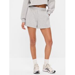 Old Navy High-Waisted Bounce Fleece Shorts -- 5-inch inseam - Heather Gray in Saudi Arabia