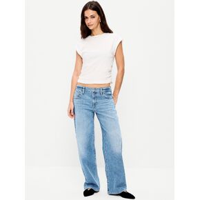 Old Navy Low-Rise Loose Jeans - Light Wash in Kuwait