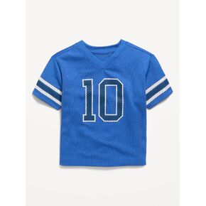 تي شيرت كرة قدم شبكي كبير الحجم برسومات شبكية من Old Navy للأولاد الصغار - أزرق مائي in Kuwait