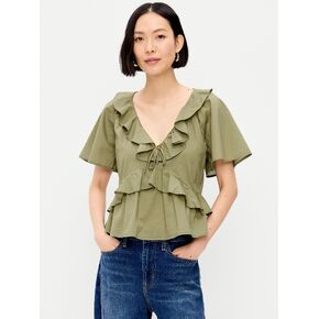 بلوزة أمامية مكشكشة من Old Navy - أرضية عارية in Kuwait