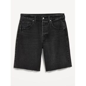شورت جينز فضفاض متوسط ​​الارتفاع من Old Navy - درزة داخلية 9 بوصة - أسود مغسول in Kuwait