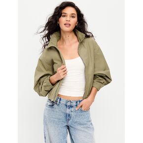 سترة Old Navy Twill Utility بسحاب أمامي - أعشاب مجففة in Kuwait