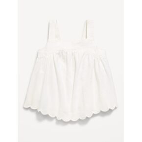 بلوزة Old Navy بدون أكمام من مزيج الكتان بحاشية صدفية للفتيات الصغيرات - كالا ليليز in Kuwait