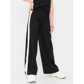 Old Navy High-Waisted PowerChill Crossover Wide-Leg Pants for Girls - Black Jack in Kuwait
