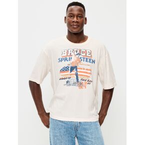 Old Navy Bruce Springsteen™ Cropped Graphic T-Shirt - Sea Salt in Kuwait