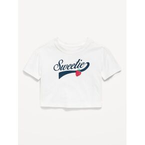 تي شيرت برسومات قصيرة الأكمام من Old Navy Boxy للفتيات الصغيرات - كالا ليليز in Kuwait