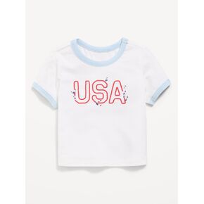 تي شيرت برسوم رينجر بأكمام قصيرة من Old Navy للفتيات الصغيرات - كالا ليلي أبيض in Kuwait