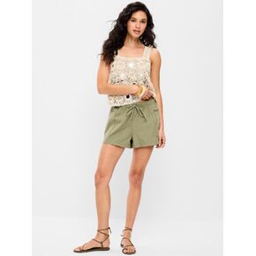 Old Navy شورت عالي الخصر سهل الارتداء - أعشاب مجففة in Kuwait