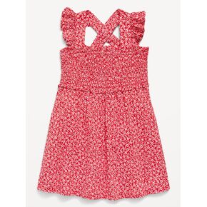 فستان مطبوع بدون أكمام من Old Navy للفتيات الصغيرات - زهور حمراء in Kuwait
