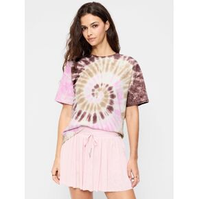 Old Navy Vintage Crew-Neck T-Shirt - Purple Multi Tie-Dye in Kuwait
