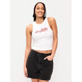 Old Navy Snug Crop Tank Top - Calla Lilies in Kuwait