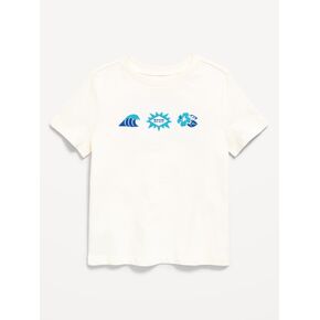 Old Navy Short-Sleeve Graphic T-Shirt for Toddler Boys - Sea Salt in Kuwait