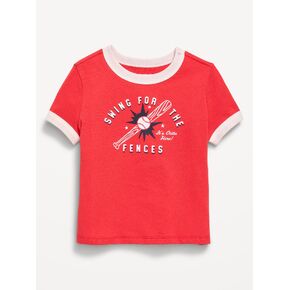Old Navy Short-Sleeve Ringer Graphic T-Shirt for Toddler Boys - Swing for the Fences in Kuwait