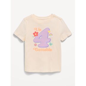 تي شيرت برسومات عيد الميلاد بأكمام قصيرة من Old Navy للفتيات الصغيرات - Creme De La Creme in Kuwait