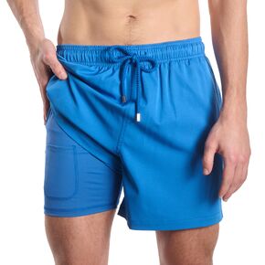 Capelle Miami Men's Premium Compression-Lined Hybrid Shorts - Ocean Blue in Kuwait