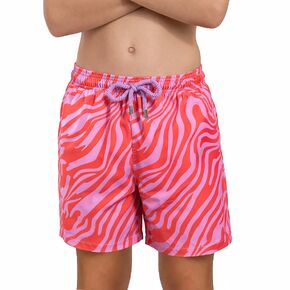Capelle Miami Tropical Swirl, Coral and Orchid Boys Hybrid Short, Swim and Play Trunk in Kuwait