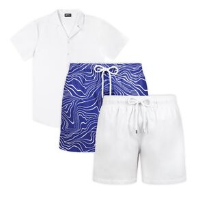 Capelle Miami Arctic Coast - Men's Matching Resort Set | 2 Shorts + Shirt in Kuwait