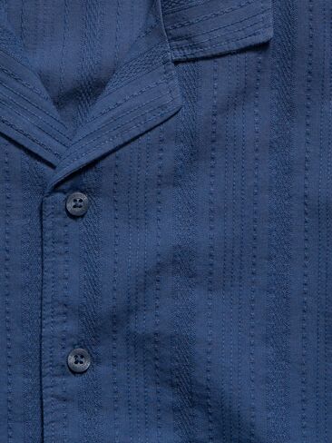 Old Navy Short-Sleeve Embroidered Eyelet Shirt for Boys - Pacific Blue in Saudi Arabia