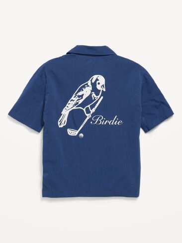Old Navy Short-Sleeve Boxy Graphic Shirt for Boys - Pacific Blue in Saudi Arabia