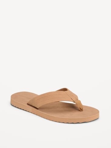 Old Navy Faux-Suede Flip-Flop Sandals for Boys - Brown in Saudi Arabia