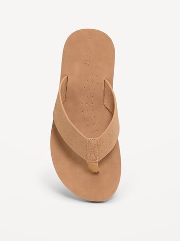 Old Navy Faux-Suede Flip-Flop Sandals for Boys - Brown in Saudi Arabia