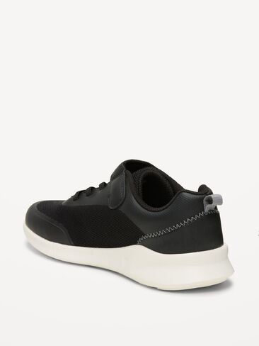 Old Navy Mesh Elastic-Lace Sneakers for Boys - Black Jack in Saudi Arabia
