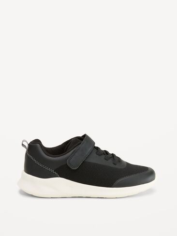Old Navy Mesh Elastic-Lace Sneakers for Boys - Black Jack in Saudi Arabia