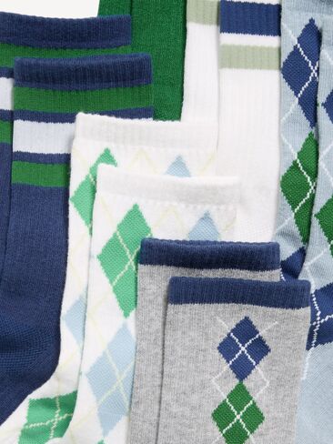 Old Navy Crew Socks 6-Pack for Boys - Emerald Pigment in Saudi Arabia