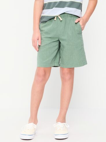Old Navy شورت طويل للركبة مصنوع من مزيج الكتان للأولاد - MILKY JADE in Saudi Arabia
