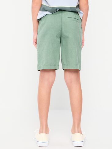 Old Navy شورت طويل للركبة مصنوع من مزيج الكتان للأولاد - MILKY JADE in Saudi Arabia