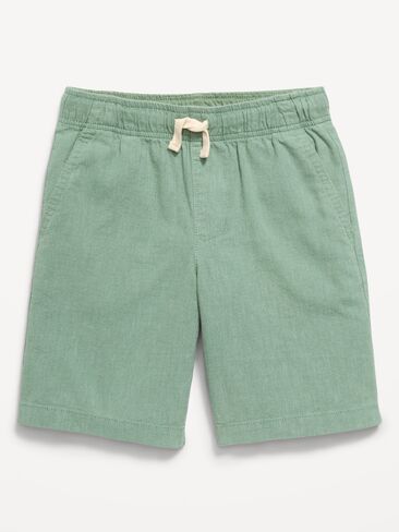 Old Navy شورت طويل للركبة مصنوع من مزيج الكتان للأولاد - MILKY JADE in Saudi Arabia