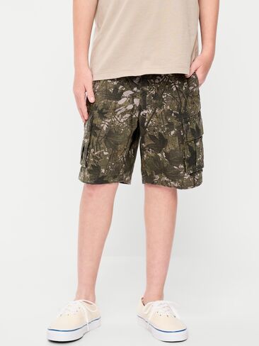 Old Navy Knee Length Baggy Ripstop Cargo Shorts for Boys - Forest Leaves in Saudi Arabia