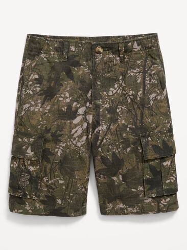 Old Navy Knee Length Baggy Ripstop Cargo Shorts for Boys - Forest Leaves in Saudi Arabia