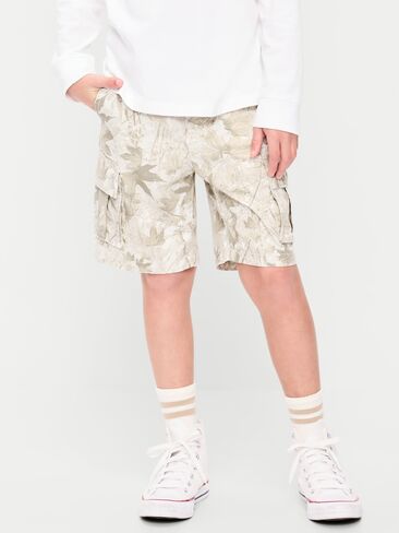 Old Navy Knee Length Baggy Ripstop Cargo Shorts for Boys - Gray Heather in Saudi Arabia
