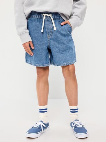 Old Navy Above Knee Super Baggy Pull-On Jean Shorts for Boys - PACIFIC in Saudi Arabia