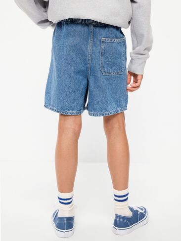 Old Navy Above Knee Super Baggy Pull-On Jean Shorts for Boys - PACIFIC in Saudi Arabia