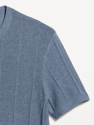 Old Navy Relaxed Sweater T-Shirt - Heather Medium Blue in Saudi Arabia