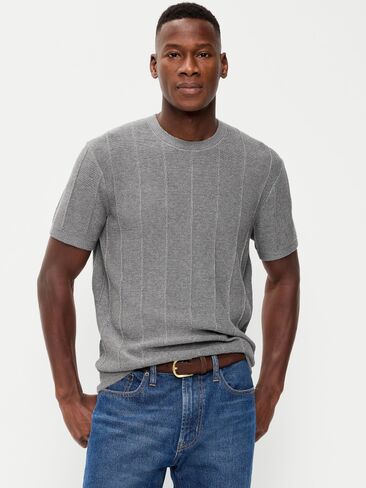 Old Navy Relaxed Sweater T-Shirt - Gray in Saudi Arabia