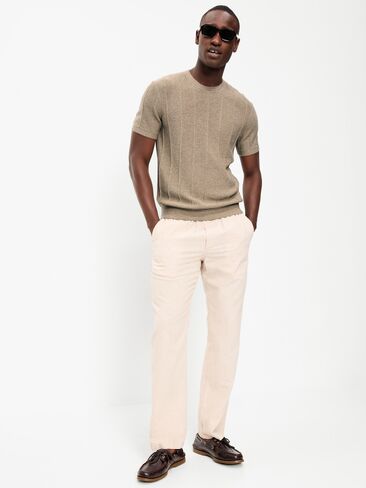 Old Navy Relaxed Sweater T-Shirt - Heather Oatmeal in Saudi Arabia