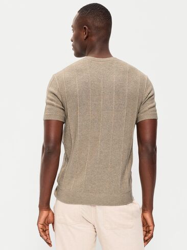 Old Navy Relaxed Sweater T-Shirt - Heather Oatmeal in Saudi Arabia
