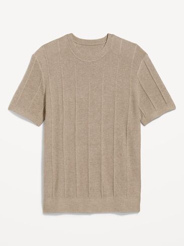 Old Navy Relaxed Sweater T-Shirt - Heather Oatmeal in Saudi Arabia