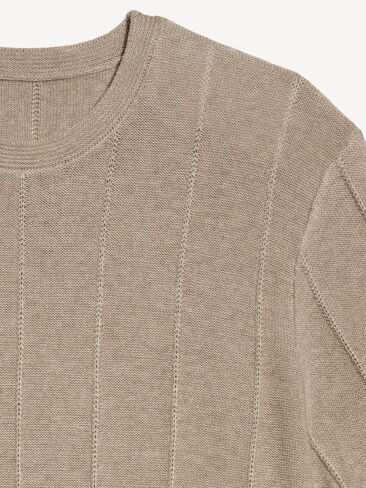 Old Navy Relaxed Sweater T-Shirt - Heather Oatmeal in Saudi Arabia