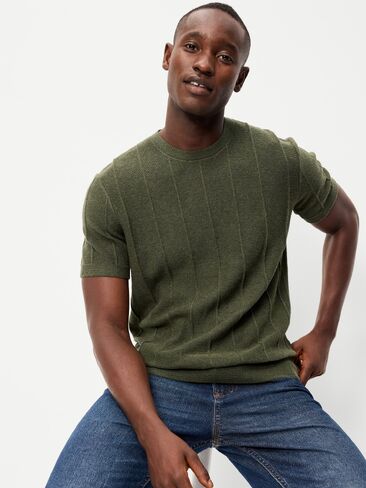 Old Navy Relaxed Sweater T-Shirt - Olive in Saudi Arabia