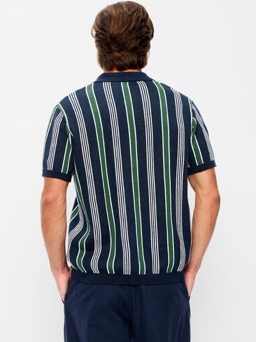 قميص سترة مخطط بأكمام قصيرة من Old Navy - شريط أخضر in Saudi Arabia