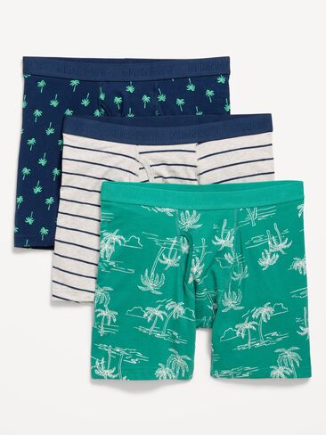 Old Navy Printed Boxer-Brief Underwear 3-Pack -- 6.25-inch inseam - Palm Beach in Saudi Arabia